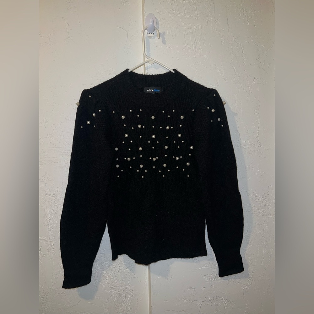 Alice Blue Chunky Pearl Sweater